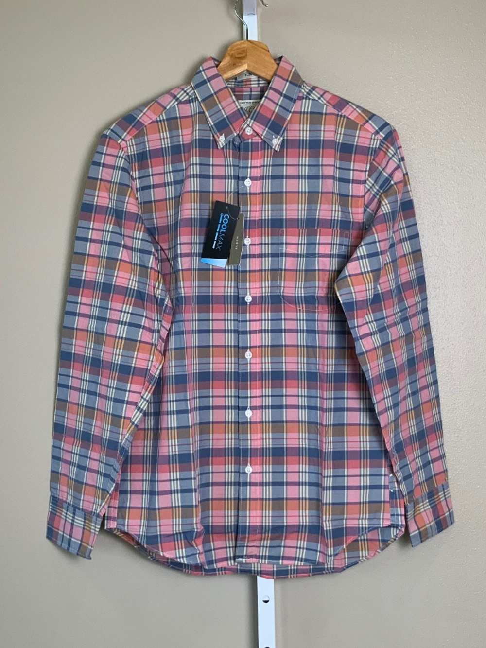 J. Crew Slim CoolMax Lightweight Secret Wash Plaid Button Down Oxford Shirt
